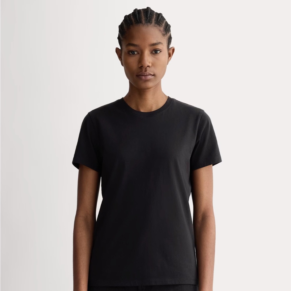 Everlane Women Black Short Sleeve Tee